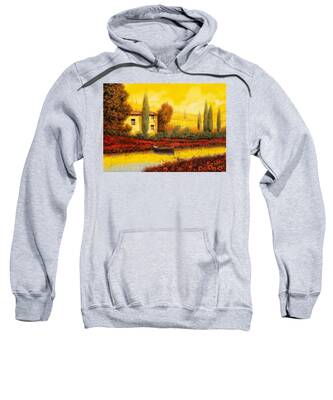 Tuscany Paintings: Guido Borelli Sunset Hooded Sweatshirts