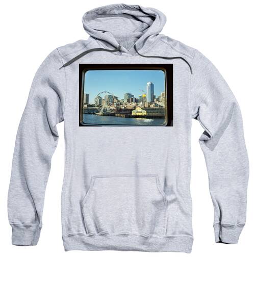 Seattle Skyline Framed Hooded Sweatshirts
