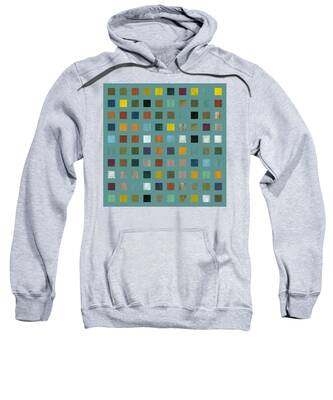 Abstract Square Patterns Hooded Sweatshirts