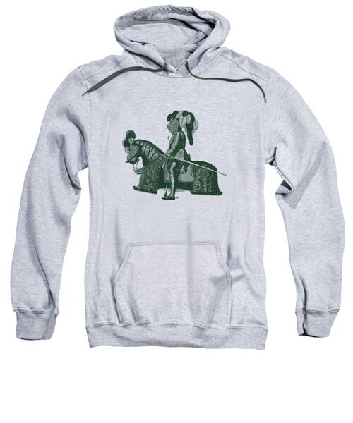 Grey Horse Hooded Sweatshirts