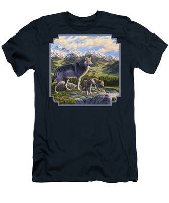 Mountains Valleys Paintings T-Shirts