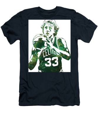 Larry Bird Celtics Spray Paint Style T-shirt - Ink In Action