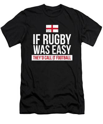 Ladies White English Rugby England Sports Rose Ball Fan Art T-Shirt