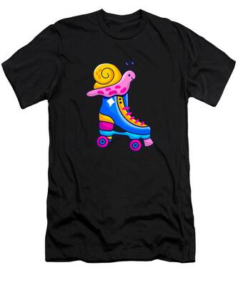 Herren Unisex Kurzarm T-Shirt Inlineskating Comicfigur skaten Funsport 