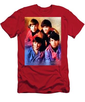 Majunnn The Monkees Logo T Shirts Womens 3/4 Long Sleeve Round Neck Baseball Shirts