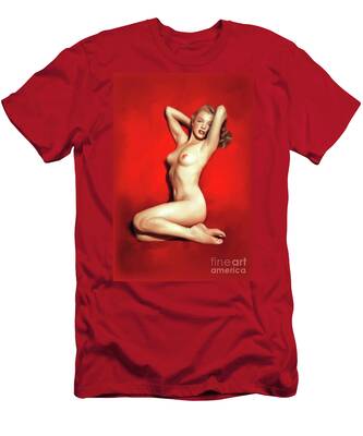 MARILYN MONROE Nude  T-Shirt  camiseta cotton officially licensed 
