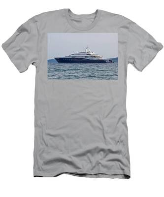 Megayacht Floating On Open Sea T-Shirt