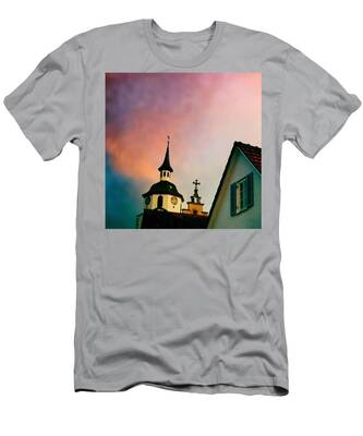 Designs Similar to Church and red sky at sunset
