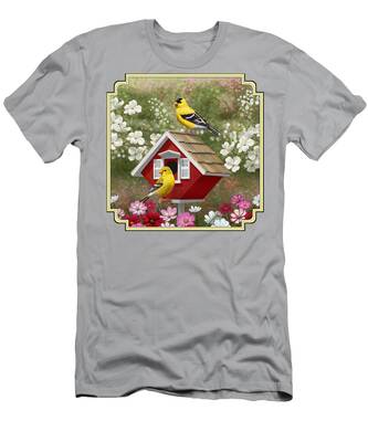 Designs Similar to Red Birdhouse and Goldfinches