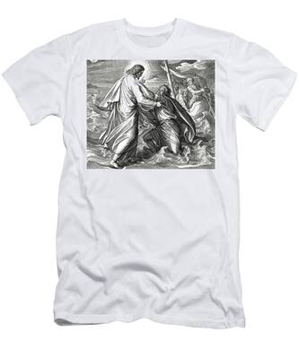 Jesus Walks on Water & St Peter All Over T-Shirt