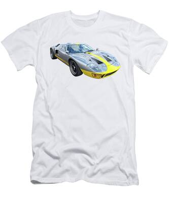 Ford GT40 Gulf Racing Mens Tshirt Created From Shin Yoshikawa Original Artwork 