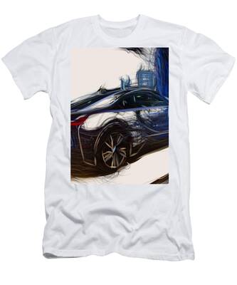 BMW i8 Sport Car in WPAP Style T-Shirt by Lintang Wicaksono - Pixels Merch