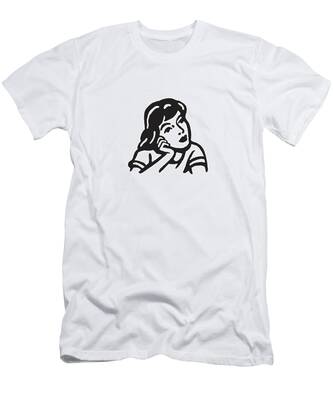 Woman Resting And Contemplating T-Shirts