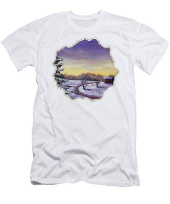 Barn Landscape Paintings T-Shirts