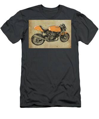 Teesandengines Mens Ducati 250 Monza Vintage Motorcycles Grey T-Shirt