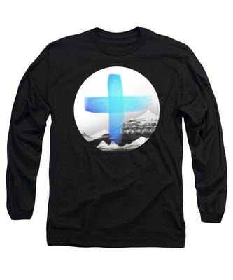 Blue And White Long Sleeve T-Shirts