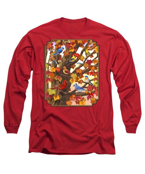 Red Maple Tree Long Sleeve T-Shirts