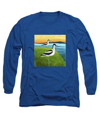 Bird In Water Long Sleeve T-Shirts