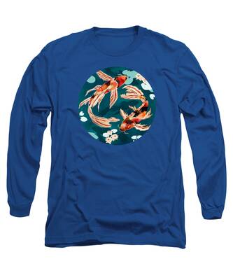 Blue Water Lily Long Sleeve T-Shirts