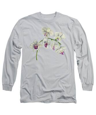 Orchid Watercolor Long Sleeve T-Shirts