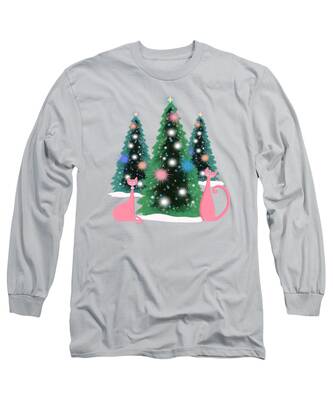 Snow And Trees Long Sleeve T-Shirts