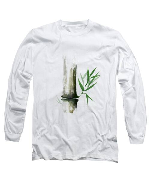 Green Bamboo Long Sleeve T-Shirts
