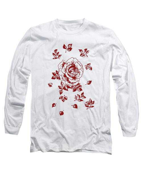 Single Red Rose Long Sleeve T-Shirts