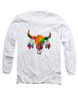 Buffalo Skull Long Sleeve T-Shirts