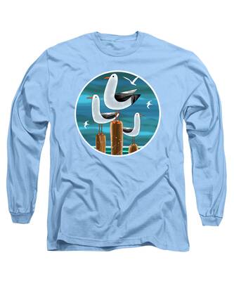 Aquatic Bird Long Sleeve T-Shirts