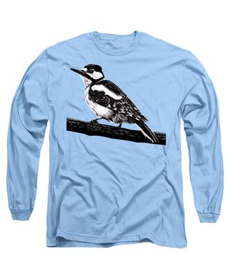 Great Spotted Woodpecker Long Sleeve T-Shirts