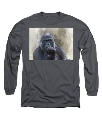 Western Lowland Gorilla Long Sleeve T-Shirts