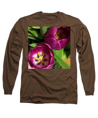 Purple Tulip Long Sleeve T-Shirts