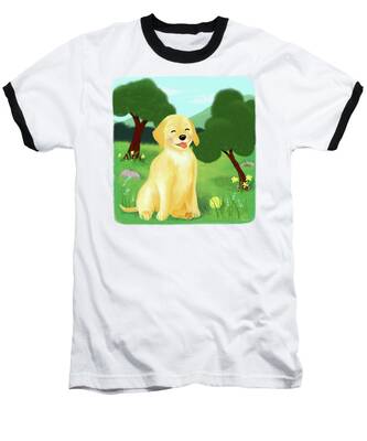 Golden Retriever Puppy Baseball T-Shirts