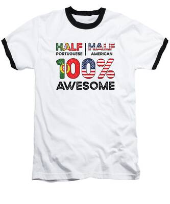 Portuguese Flag Baseball T-Shirts