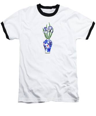 Japanese Iris Baseball T-Shirts