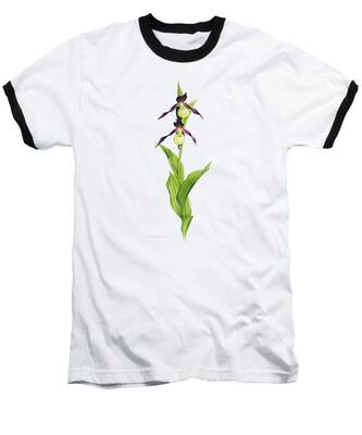 Slipper Orchid Baseball T-Shirts