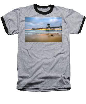 Huntington Beach Pier Baseball T-Shirts