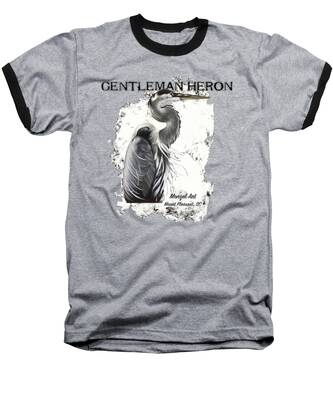 Grey Heron Baseball T-Shirts