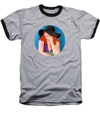 Lady In Hat Baseball T-Shirts