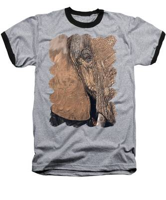 Elephant Close Up Baseball T-Shirts