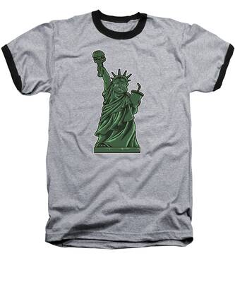 Lady Liberty Baseball T-Shirts