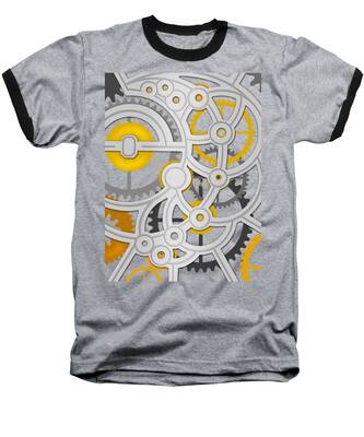 Clock Gears Baseball T-Shirts