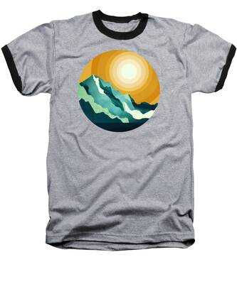 Mountain Sunset Baseball T-Shirts