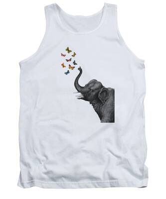 Butterfly Collage Tank Tops