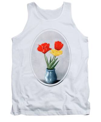 Tulips In Vase Tank Tops