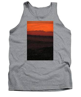 Red Sunset Tank Tops