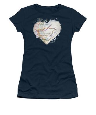 New York City Map Women's T-Shirts