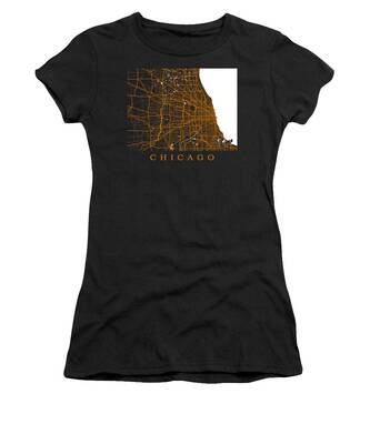 Chicago Map Women's T-Shirts