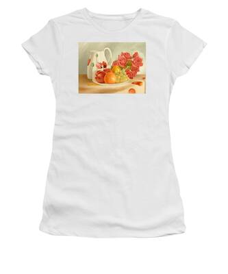 Red Porcelain Poppies Women's T-Shirts