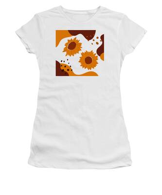 Sunflower Drawings Women's T-Shirts